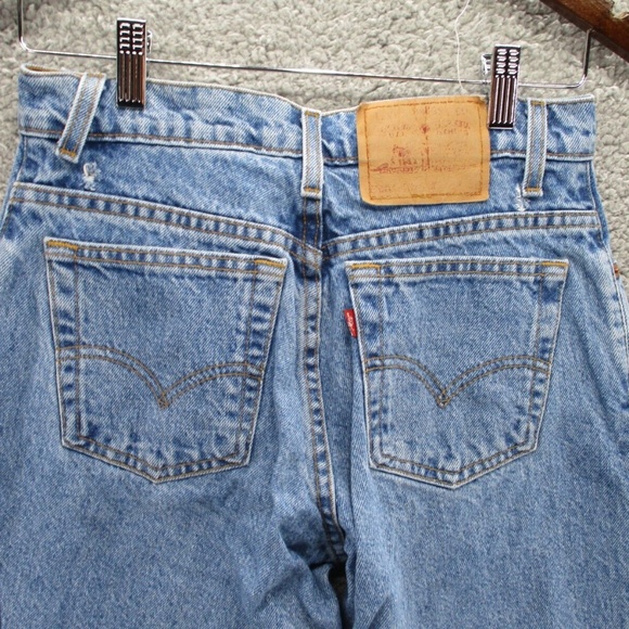Vintage Levis 550 Relaxed Fit Mom Jeans Juniors 7 Short Tapered High Rise USA - Picture 11 of 14